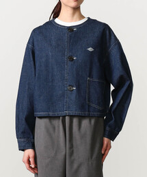 DANTON（ダントン）の「【DANTON】デニムノーカラージャケット NDM