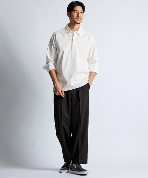 LANVIN en Bleu(ランバンオンブルー)の「コードレーン ワイドパンツ(スラックス・メンズ・グレー/ブラック・46/48/50/52)」の6枚目の写真