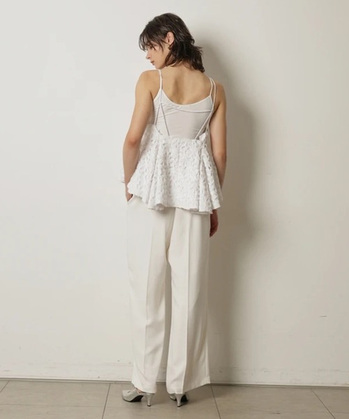 CADUNE（カデュネ）の「リボンレースキャミ（シャツ/ブラウス・レディース・ブラック/ホワイト・38）」の8枚目の写真