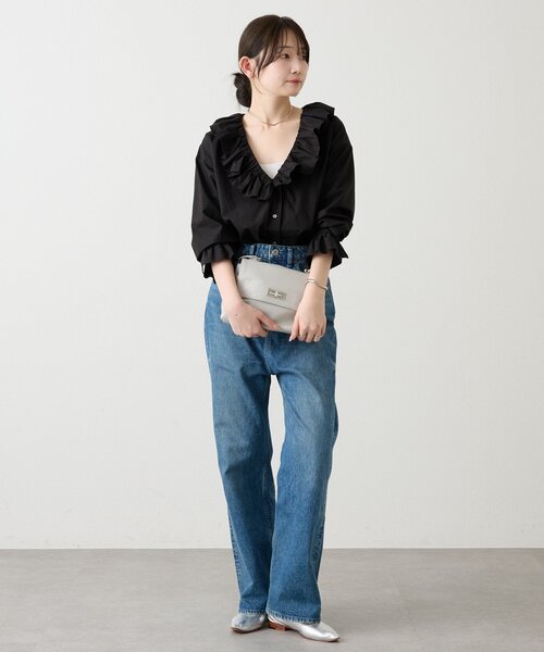 russet（ラシット）の「ラッフルシャツ（シャツ/ブラウス・レディース・ブラック/ホワイト・FREE）」の20枚目の写真