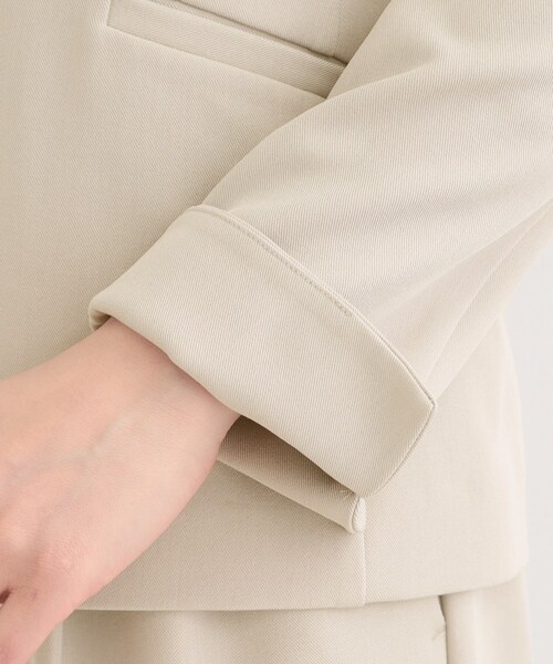 SHOO・LA・RUE（シューラルー）の「【セットアップ可/多機能/SS-3L】すっきりと好印象 カラーレスジャケット（ノーカラージャケット・レディース・ナチュラル/グレー/ネイビー・02/01/10/05/04/03）」の21枚目の写真