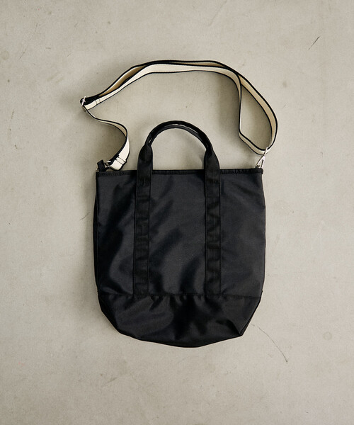 OUTDOOR PRODUCTS（アウトドアプロダクツ）の「OUTDOOR PRODUCTS/アウトドアプロダクツ ストライプ テープ 2WAY トートバッグ　限定展開（トートバッグ・レディース・その他9/ブラック・ONE SIZE）」の3枚目の写真