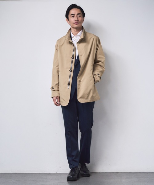 JUN STANDARD PICKS（ジュンスタンダードピックス）の「撥水パラシュートボタンスタンドコート（トレンチコート・メンズ・ベージュ/ブラック・L/LL/S/M）」の11枚目の写真