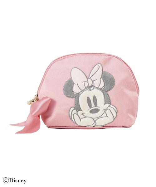 Disney(ディズニー)の「Minnie Mouse/ラウンドポーチ(ポーチ・レディース・ピンク・FREE)」の4枚目の写真