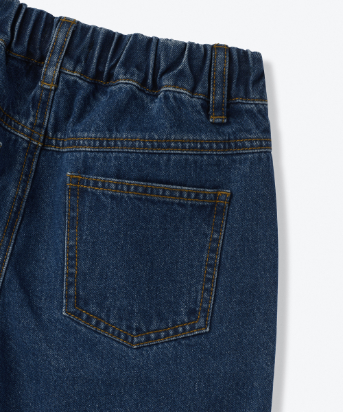 MUSINSA STANDARD KIDS（ムシンサスタンダードキッズ）の「ワンタックワイドデニムショーツ [ミディアムインディゴ]（その他パンツ・レディース・その他・150/130/140/100/110/120/160）」の6枚目の写真