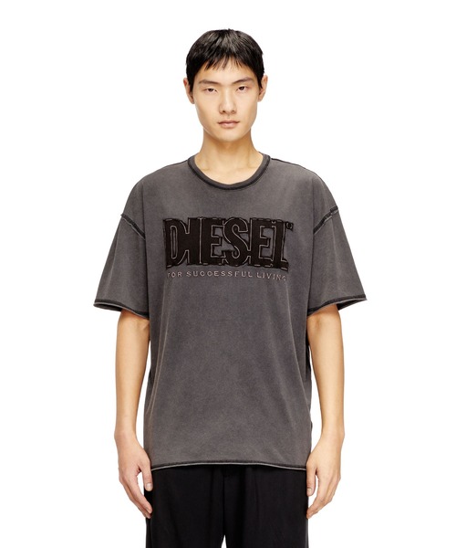 DIESEL ディーゼル Tシャツ ベージュ系 サイズ:XS | 23春夏 モノグラム ロゴ 半袖 Tシャツ | Awtee-mimi-ht24 | クルーネック クロップド丈 刺繍 | トップス カットソー【レディース】【中古】 楽天市場】Tシャツ・カットソー（ブランドディーゼル）（トップス