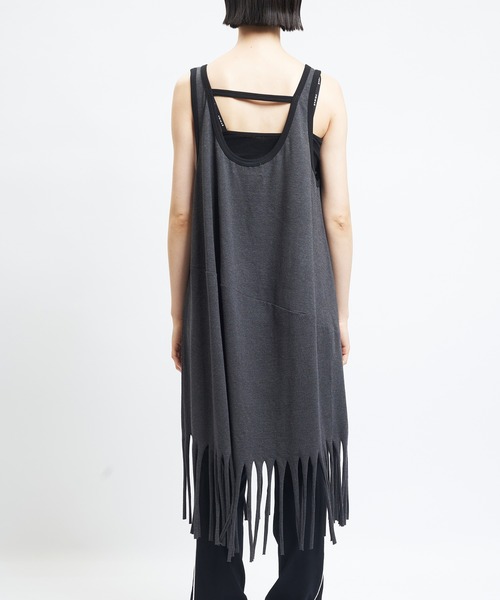 gomme(ゴム)の「フリンジワンピース(ワンピース・レディース・チャコールグレー/ブラック・MEDIUM)」の12枚目の写真