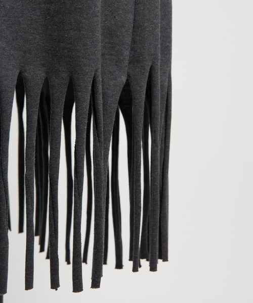 gomme(ゴム)の「フリンジワンピース(ワンピース・レディース・チャコールグレー/ブラック・MEDIUM)」の20枚目の写真