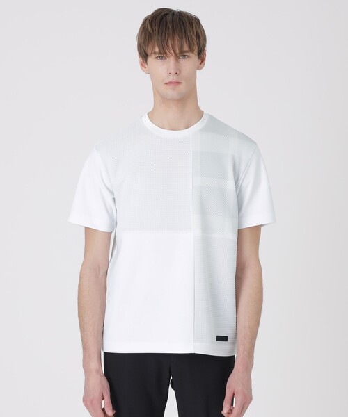 BLACK lab.】テクスチャーミックスパッチワークTシャツ（Tシャツ