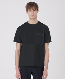 BLACK LABEL CRESTBRIDGE（ブラックレーベル・クレストブリッジ）の「【BLACK lab.】テクスチャーミックスパッチワークTシャツ（Tシャツ/カットソー）」