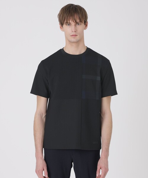 セール】【BLACK lab.】テクスチャーミックスパッチワークTシャツ（T