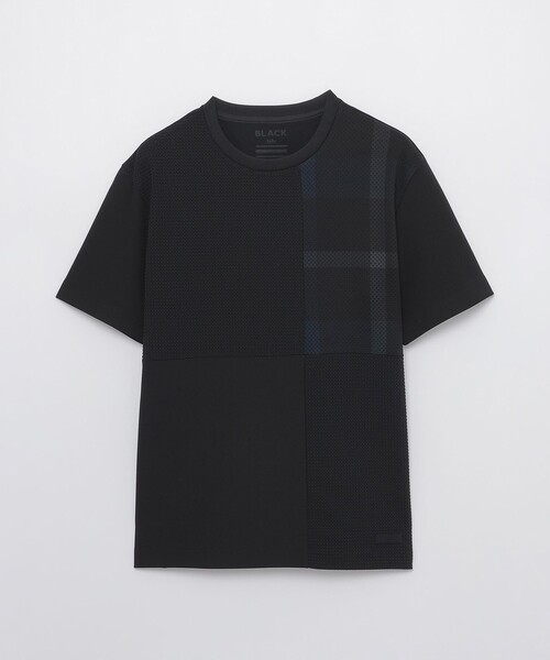 BLACK LABEL CRESTBRIDGE(ブラックレーベル・クレストブリッジ)の「【BLACK lab.】テクスチャーミックスパッチワークTシャツ(Tシャツ/カットソー・メンズ・ブラック/オフホワイト・XL/M/L)」の12枚目の写真