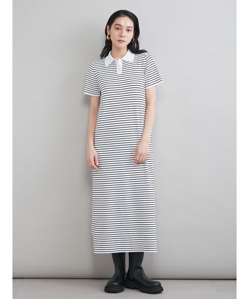 Mila Owen（ミラオーウェン）の「ストレートポロワンピース（ワンピース・レディース・ブラック/その他/ライム・0/1）」の3枚目の写真