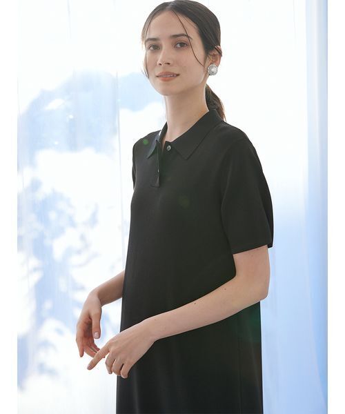 Mila Owen（ミラオーウェン）の「ストレートポロワンピース（ワンピース・レディース・ブラック/その他/ライム・0/1）」の7枚目の写真