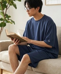 DISCUS（ディスカス）の「2026SS DISCUS ディスカス COOLMAX 吸水速乾 ミニワッフル ワンポイントロゴ刺繍 半袖Tシャツ×ハーフパンツ セットアップ 上下セット レデイ-ス メンズ（ルームウェア/パジャマ）」