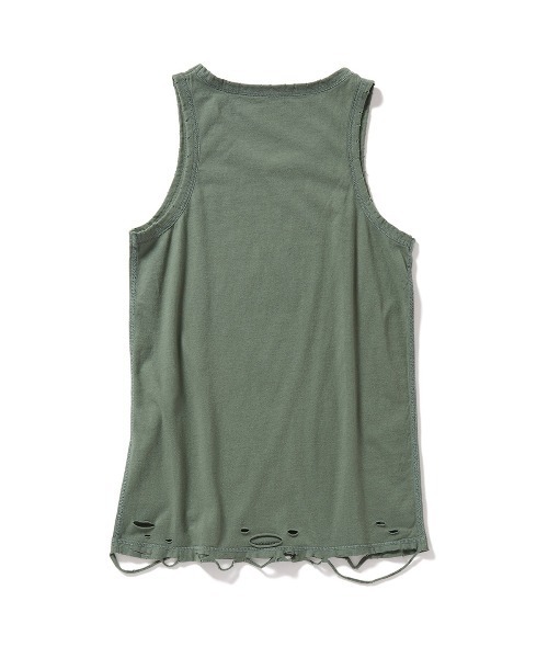 PERVERZE（パーバーズ）の「DISTRESS Regular Tank Top（タンクトップ・レディース・ホワイト/ブラック/カーキ/グレー・FREE）」の10枚目の写真