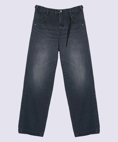 Tamme（タム）の「【TAMME/タム】DOUBLE KNEE DENIM PANTS（デニムパンツ・メンズ・インディゴブルー/ブラック・1/2）」の3枚目の写真