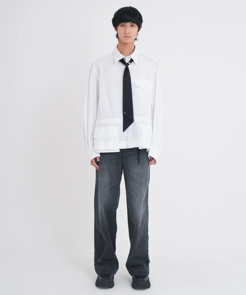 Tamme（タム）の「【TAMME/タム】DOUBLE KNEE DENIM PANTS（デニムパンツ・メンズ・インディゴブルー/ブラック・1/2）」の6枚目の写真