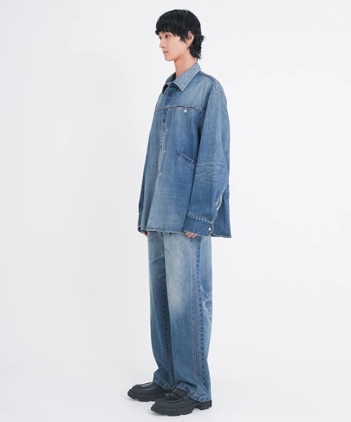 Tamme（タム）の「【TAMME/タム】DOUBLE KNEE DENIM PANTS（デニムパンツ・メンズ・インディゴブルー/ブラック・1/2）」の7枚目の写真
