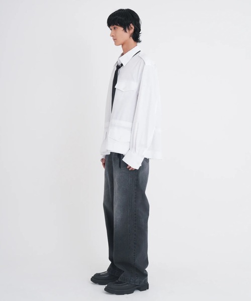 Tamme（タム）の「【TAMME/タム】DOUBLE KNEE DENIM PANTS（デニムパンツ・メンズ・インディゴブルー/ブラック・1/2）」の8枚目の写真