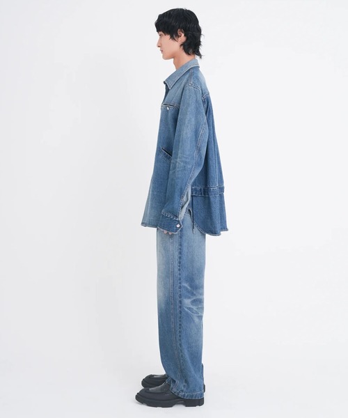 Tamme（タム）の「【TAMME/タム】DOUBLE KNEE DENIM PANTS（デニムパンツ・メンズ・インディゴブルー/ブラック・1/2）」の9枚目の写真