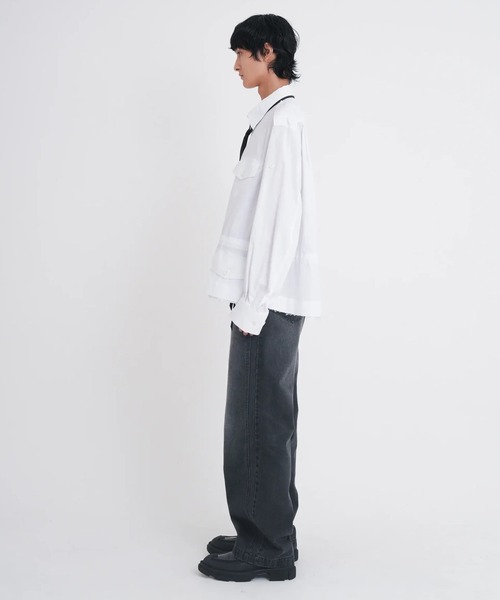 Tamme（タム）の「【TAMME/タム】DOUBLE KNEE DENIM PANTS（デニムパンツ・メンズ・インディゴブルー/ブラック・1/2）」の10枚目の写真