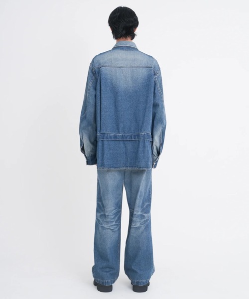 Tamme（タム）の「【TAMME/タム】DOUBLE KNEE DENIM PANTS（デニムパンツ・メンズ・インディゴブルー/ブラック・1/2）」の11枚目の写真