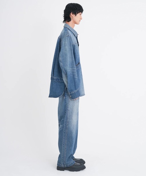 Tamme（タム）の「【TAMME/タム】DOUBLE KNEE DENIM PANTS（デニムパンツ・メンズ・インディゴブルー/ブラック・1/2）」の13枚目の写真