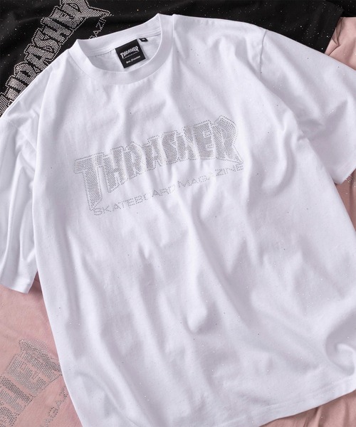 セール】【70】【THRASHER/スラッシャー】ラインストーン ブランドロゴ
