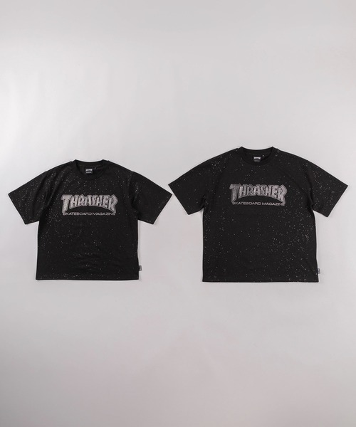 THRASHER(スラッシャー)の「【70】【THRASHER/スラッシャー】ラインストーン ブランドロゴ ラメ総柄Tシャツ/ショート丈有り(Tシャツ/カットソー・メンズ・ブラック/ホワイト/ピンク・XL/L/M/FREE)」の11枚目の写真