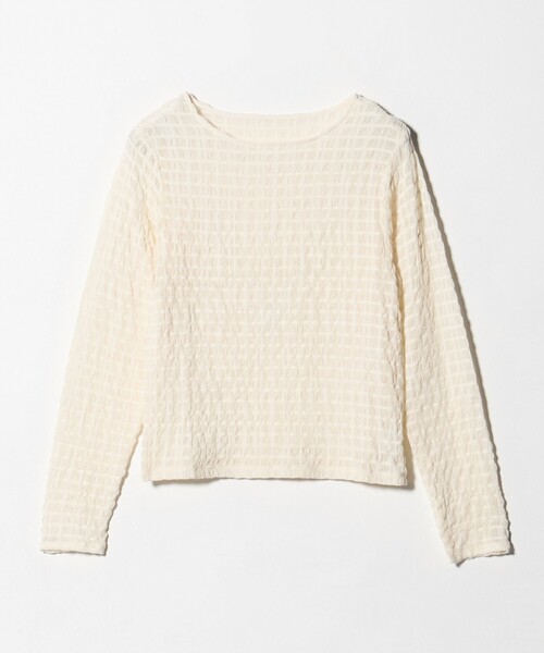 A DAY IN THE LIFE UNITED ARROWS(アデイインザライフユナイテッドアローズ)の「シャーリングボーダー クルーネックTシャツ <A DAY IN THE LIFE>(Tシャツ/カットソー・レディース・オフホワイト/ブラック/ライトピンク・FREE)」の2枚目の写真