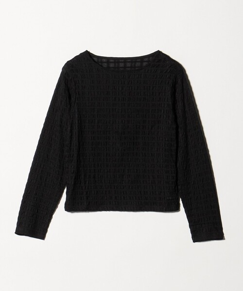 A DAY IN THE LIFE UNITED ARROWS(アデイインザライフユナイテッドアローズ)の「シャーリングボーダー クルーネックTシャツ <A DAY IN THE LIFE>(Tシャツ/カットソー・レディース・オフホワイト/ブラック/ライトピンク・FREE)」の1枚目の写真