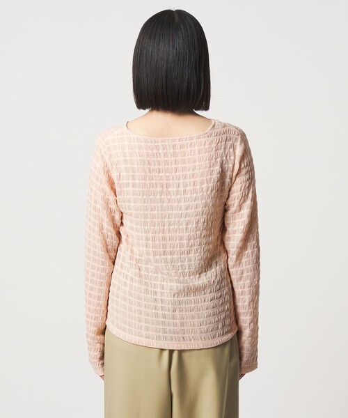 A DAY IN THE LIFE UNITED ARROWS(アデイインザライフユナイテッドアローズ)の「シャーリングボーダー クルーネックTシャツ <A DAY IN THE LIFE>(Tシャツ/カットソー・レディース・オフホワイト/ブラック/ライトピンク・FREE)」の15枚目の写真