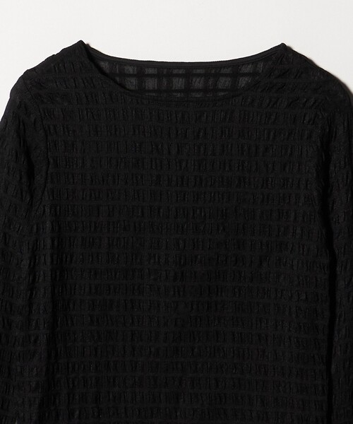 A DAY IN THE LIFE UNITED ARROWS(アデイインザライフユナイテッドアローズ)の「シャーリングボーダー クルーネックTシャツ <A DAY IN THE LIFE>(Tシャツ/カットソー・レディース・オフホワイト/ブラック/ライトピンク・FREE)」の7枚目の写真