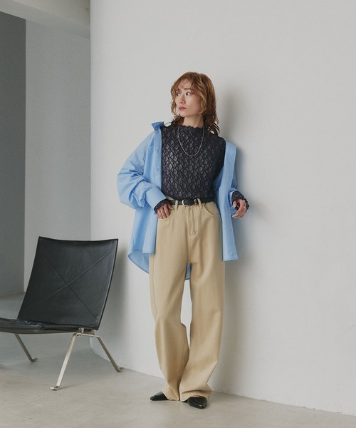 ad thie（アドティエ）の「リバーシブル プチハイネック レーストップス（Tシャツ/カットソー・レディース・ネイビー系/グレー系/ピンク系/ブラック系・FREE）」の20枚目の写真