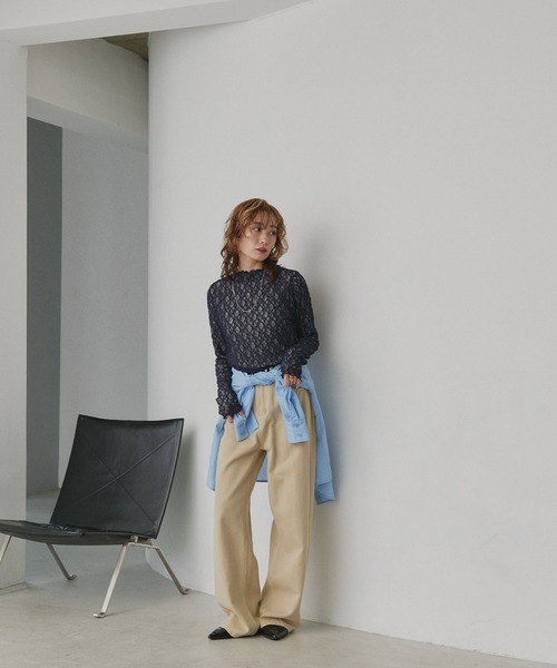 ad thie（アドティエ）の「リバーシブル プチハイネック レーストップス（Tシャツ/カットソー・レディース・ネイビー系/グレー系/ピンク系/ブラック系・FREE）」の21枚目の写真