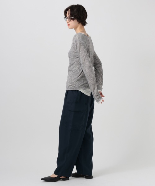 BAYFLOW（ベイフロー）の「[柔らかくさらっとした生地感]テンセルカーゴパンツ（カーゴパンツ・レディース・シルバーグレー/カーキ/ダークブルー・SMALL/MEDIUM）」の13枚目の写真