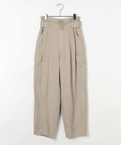 BAYFLOW（ベイフロー）の「[柔らかくさらっとした生地感]テンセルカーゴパンツ（カーゴパンツ・レディース・シルバーグレー/カーキ/ダークブルー・SMALL/MEDIUM）」の17枚目の写真