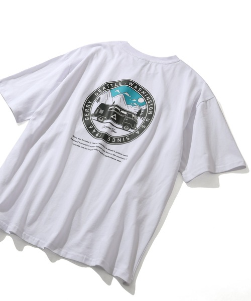 GERRY(ジェリー)の「【GERRY/ジェリー】アソート バックプリント 半袖Tシャツ(Tシャツ/カットソー・メンズ・ブルー系1/ホワイト系4/ブラック系1/ブラック系3/グレー系1/ブルー系3/ホワイト系3/ブラック系2/ブラック系4/ブルー系2/ブルー系4/ホワイト系1/ホワイト系2/グレー系2/グレー系3/グレー系4・M/L/LL)」の1枚目の写真