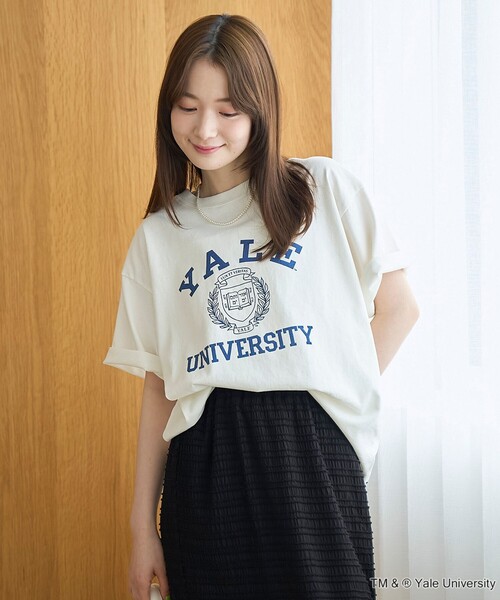 coen(コーエン)の「アソートカレッジロゴ プリントTシャツ(Tシャツ/カットソー・レディース・ケリーグリーン/ライトグレー/オフホワイト/ナチュラル・M/L)」の7枚目の写真