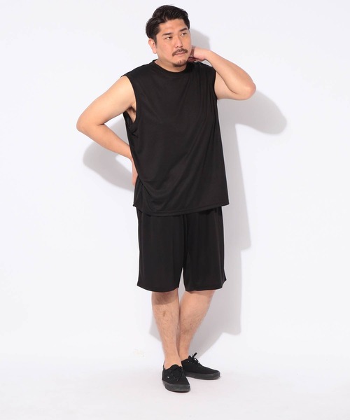 PIMLICO（ピムリコ）の「パックTシャツ ノースリーブ 3枚セット 無地 タンクトップ メンズ 大きいサイズ 3Pセット パック入り DRY メッシュ クルーネック カットソー インナー 一枚で着れる ピムリコ（Tシャツ/カットソー・メンズ・ホワイト/ブラック・X3(6L～7L)/X2(4L～5L)/X5(9L～10L)/X4(8L～9L)/X1(3L～4L)）」の10枚目の写真