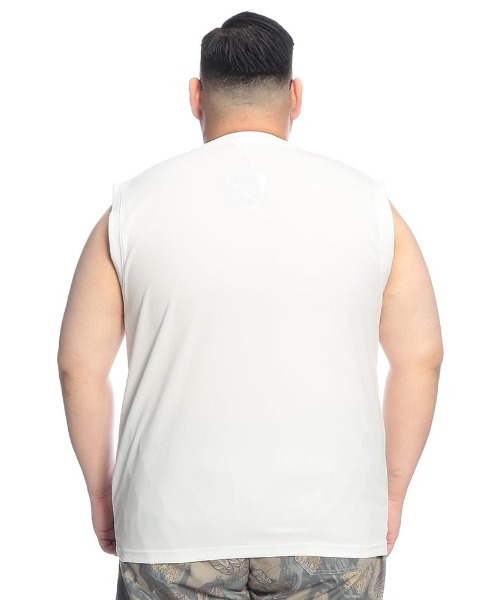 PIMLICO（ピムリコ）の「パックTシャツ ノースリーブ 3枚セット 無地 タンクトップ メンズ 大きいサイズ 3Pセット パック入り DRY メッシュ クルーネック カットソー インナー 一枚で着れる ピムリコ（Tシャツ/カットソー・メンズ・ホワイト/ブラック・X3(6L～7L)/X2(4L～5L)/X5(9L～10L)/X4(8L～9L)/X1(3L～4L)）」の17枚目の写真