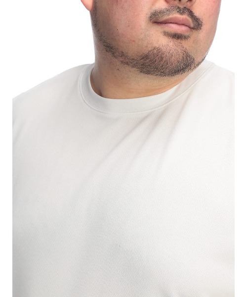 PIMLICO（ピムリコ）の「パックTシャツ ノースリーブ 3枚セット 無地 タンクトップ メンズ 大きいサイズ 3Pセット パック入り DRY メッシュ クルーネック カットソー インナー 一枚で着れる ピムリコ（Tシャツ/カットソー・メンズ・ホワイト/ブラック・X3(6L～7L)/X2(4L～5L)/X5(9L～10L)/X4(8L～9L)/X1(3L～4L)）」の18枚目の写真