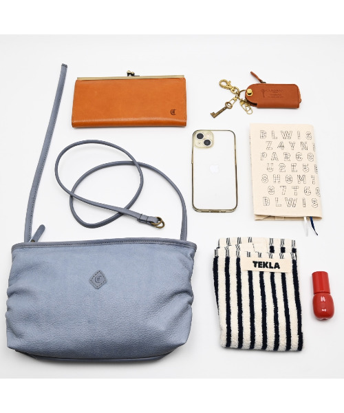 CLEDRAN（クレドラン）の「【本革 ソフト】CL3967 TANTE SIDE GATHER SHOULDER（ショルダーバッグ・レディース・シルバー/ブラック/ブルーグレー/ダークベージュ/グリーン系その他/ブラウン/キャメル・FREE）」の22枚目の写真