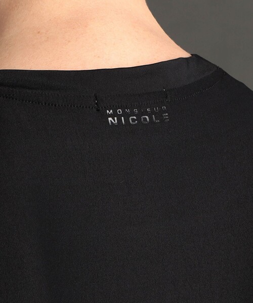 MONSIEUR NICOLE(ムッシュニコル)の「ドレス レギュラーフィットTシャツ(Tシャツ/カットソー・メンズ・ネイビー/ホワイト・M/L/XL)」の10枚目の写真