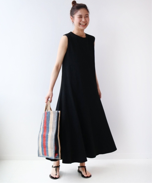 JOURNAL STANDARD relume(ジャーナルスタンダード レリューム)の「《WEB限定追加》コットンマーメイドラインワンピース(ワンピース・レディース・ブラック・FREE)」の3枚目の写真