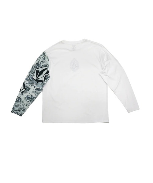 VOLCOM(ボルコム)の「VOLCOM/ボルコム UVケアラッシュガード 長袖 NOZAKA LS RASH TEE VLY261021(ラッシュガード・メンズ・ホワイト×ブラック/ブラック×ホワイト・L/M)」の12枚目の写真