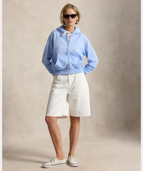 POLO RALPH LAUREN（ポロ ラルフ ローレン）の「ライトウェイト フリース フルジップ フーディ（パーカー・レディース・ブルー・S/M/L）」の6枚目の写真
