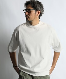 The DUFFER of ST.GEORGE | 【WEB限定アイテム】「AIR FLEX」HONEYCOMB 3/4 SLEEVE RELAX TEE :高収縮機能素材「エアフレックス」5分袖 ハニカム リラックスTEE(Tシャツ/カットソー)