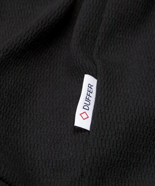 The DUFFER of ST.GEORGE(ザダファーオブセントジョージ)の「【WEB限定アイテム】「AIR FLEX」HONEYCOMB 3/4 SLEEVE RELAX TEE :高収縮機能素材「エアフレックス」5分袖 ハニカム リラックスTEE(Tシャツ/カットソー・メンズ・ブラック/ホワイト・SMALL/MEDIUM/LARGE/X-LARGE)」の14枚目の写真